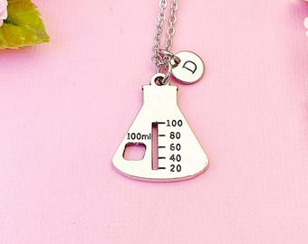 Beaker Charm Silver Necklace, N209