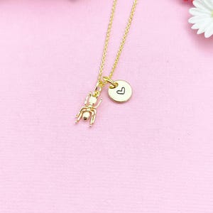 Gold TINY Ant Charm Necklace Everyday Gift Ideas, Personalized Customized Monogram Made to Order Jewelry, AN3594