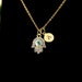 Gold Hamsa Evil Eye Necklace, Hamsa Evil Eye Charm, Kabbalah Jewish Gift, Luck Gift, Protective Gift, Personalized Gift, Valentine Gift N562 