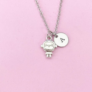 Silver Monkey Charm Necklace, N160