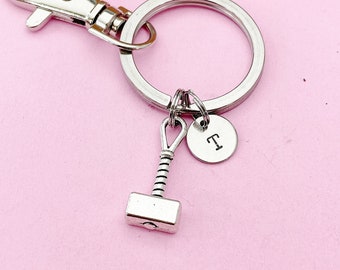 Silver Hammer Charm Keychain, N5692A
