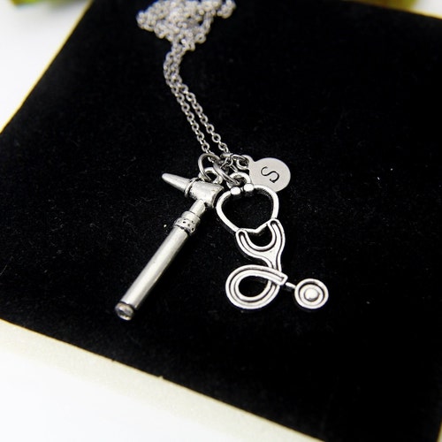 Silver Otoscope Charm Necklace Otoscope Charm Audiology Etsy