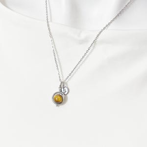 Gold or Silver Tiger Eye Necklace, Natural Gemstone Jewelry, N4691A image 8