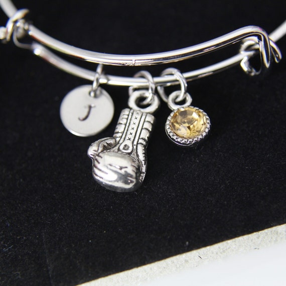Silvertone Small Boxing Glove Daughter You Are Loved Circle Bracelet 8