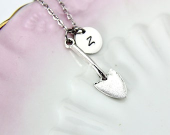 Shovel Charm Necklace, Silver Shovel Charm, Garden Tool Charm, Garden Gift, Mother's Day Gift, Aunt Gift, Nana Gift, Personalized Gift, N221