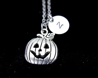 Silver Jack O Lantern Charm Necklace, Pumpkin Charm Necklace, Pumpkin Charm, Halloween Charm, Pumpkin Charm, Halloween Necklace, N244