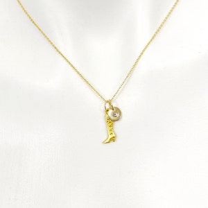 Gold High Heel Boot Necklace Personalized Gifts, N5190
