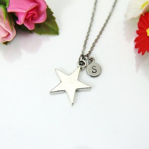 Silver North Star Charm Necklace, Star Charm, Navigator Jewelry, Personalized Christmas Gift, N876