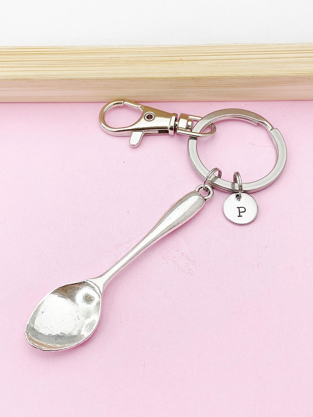 Silver Spoon Keychain, N5135 - Etsy