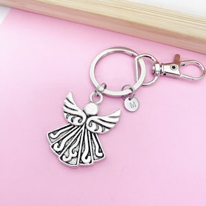 Angel Gift, Guardian Angel Keychain, Good Luck Charm, Memorial, Condolences, New Beginnings Gift, Guardian Angel, N3084