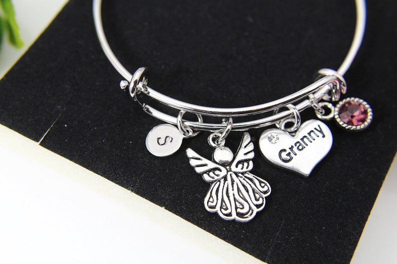 N952 Granny Charm Bangle Great Grandma Gift Granny Charm Guardian Angel Charm Grandmother Gift Grandmother Gift Grandma Bracelet