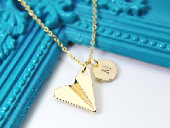 paper airplane charm