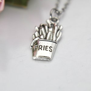 French Fries Necklace, Foodie Gift, Personalized Gift, N2262A