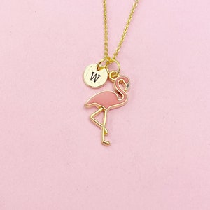 Gold Flamingo Charm Necklace, N2678