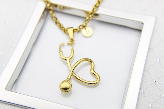 Stethoscope heart deals necklace