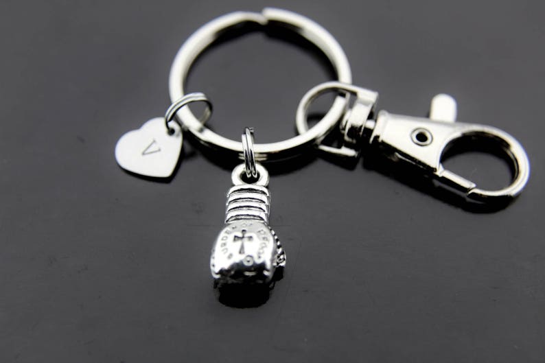 Sport Key ring, Boxing Glove Charms Boxing Key ring Silver Boxing Gloves Charm Key ring Boxing Keychain