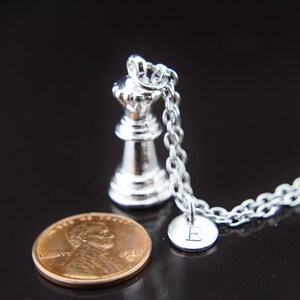 Chess Necklace Queen Chess Piece Necklace Queen Chess - Etsy