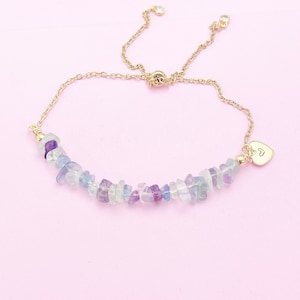 Gold Fluorite Bolo Bracelet, Natural Gemstone Jewelry, N4277Z