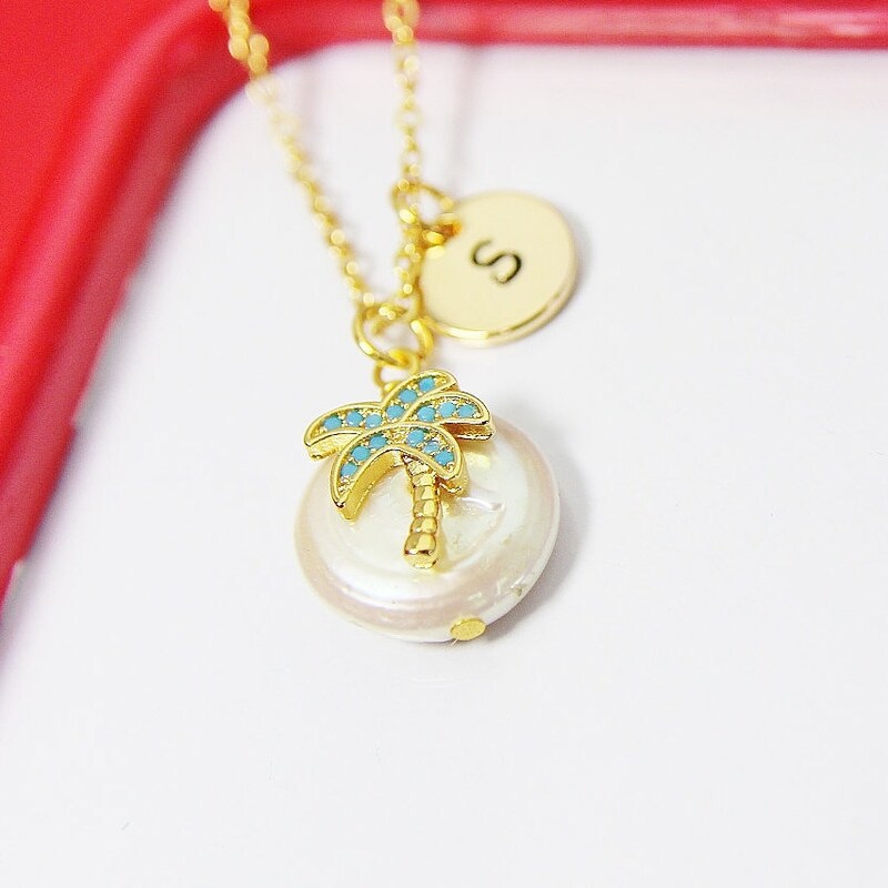 Clare V Vintage Gold Emerald Palm Tree Charm main image 1