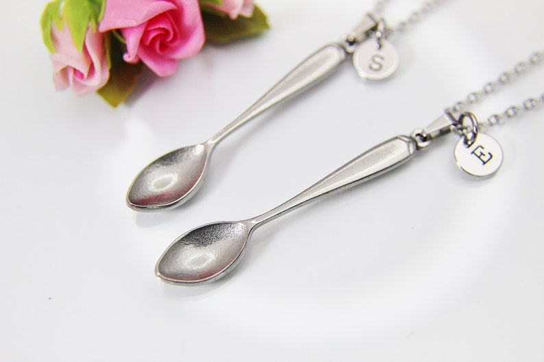Stainless Steel Kitchen Utensil Spoon Necklace, Personalized Gift, N4192 image 1