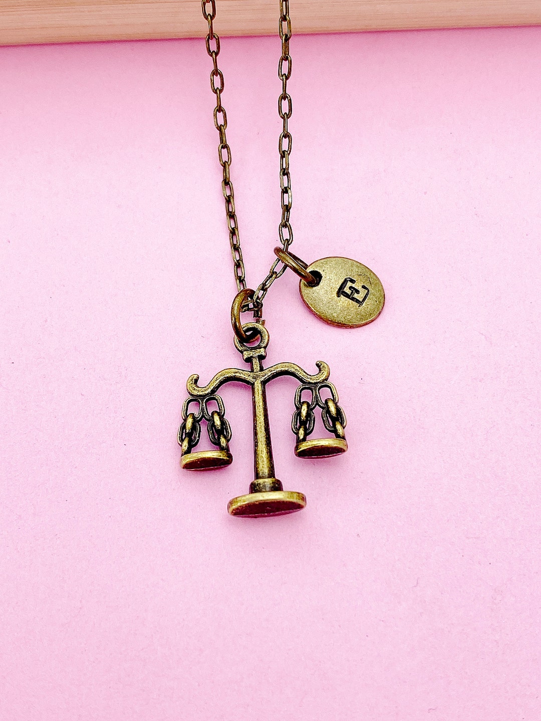 Scales of Justice Necklace, Justice Scales Charm, Lawyer Necklace, Judge Necklace, N1387E Etsy