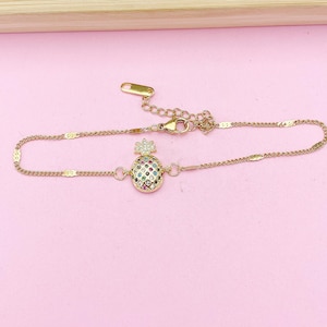 Gold Pineapple Charm Bracelet, N5769