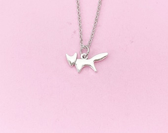 Silver Fox Charm Necklace, N2888