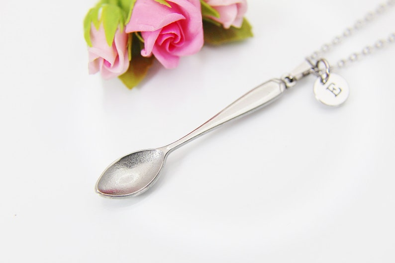 Stainless Steel Kitchen Utensil Spoon Necklace, Personalized Gift, N4192 image 2