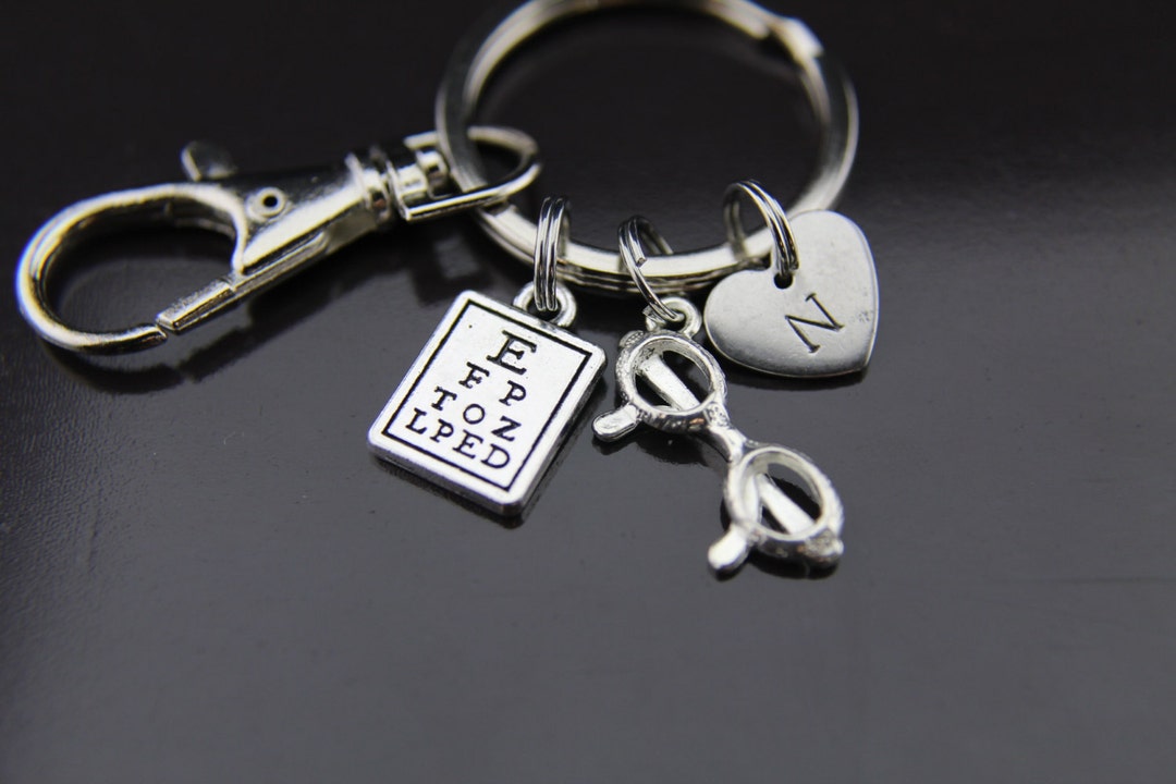 Eye Chart Keychain Reading Glasses Keychain Eye Care Keychain Etsy