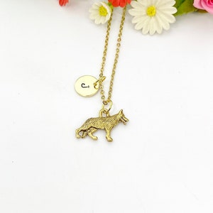 Gold German Shepherd Charm Necklace Best Seller Christmas Gifts, N474