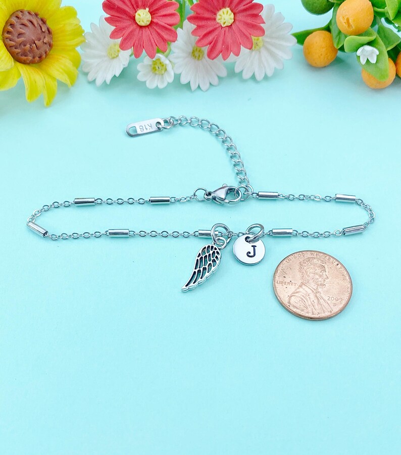 Guardian Angel Wing Charm Bracelet Sympathy Gift & Everyday Reminder, N1547C Bild 9