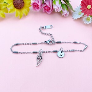 Guardian Angel Wing Charm Bracelet Sympathy Gift & Everyday Reminder, N1547C Bild 8