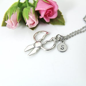 Silver Scissor Charm Necklace, Scissor Charm, Hairstylist Gift, Cosmetologist Jewelry, Sewing Gif, Personalized Christmas Gift, N764