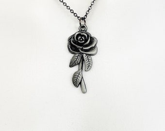 ★PEARLY MORE★ black rose string necklace il_340x270.4616059323_g15j.jpg