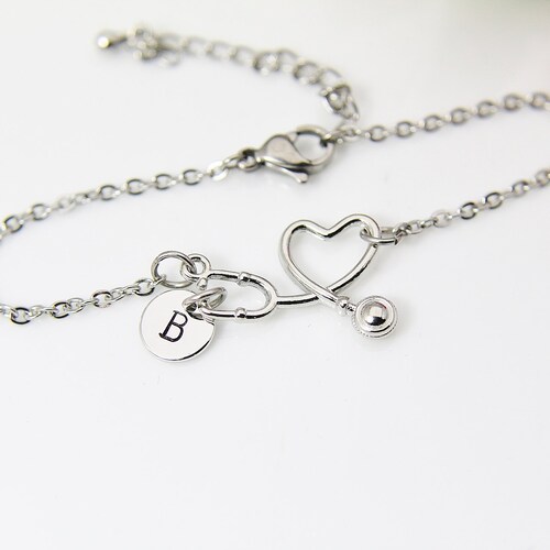 Stethoscope Name Bracelet. Nurse Necklace. Medical Student Etsy
