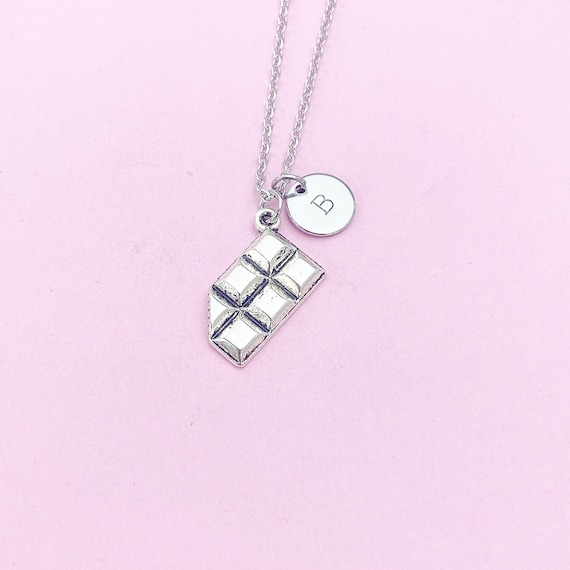 Silver Chocolate Charm Necklace, N775