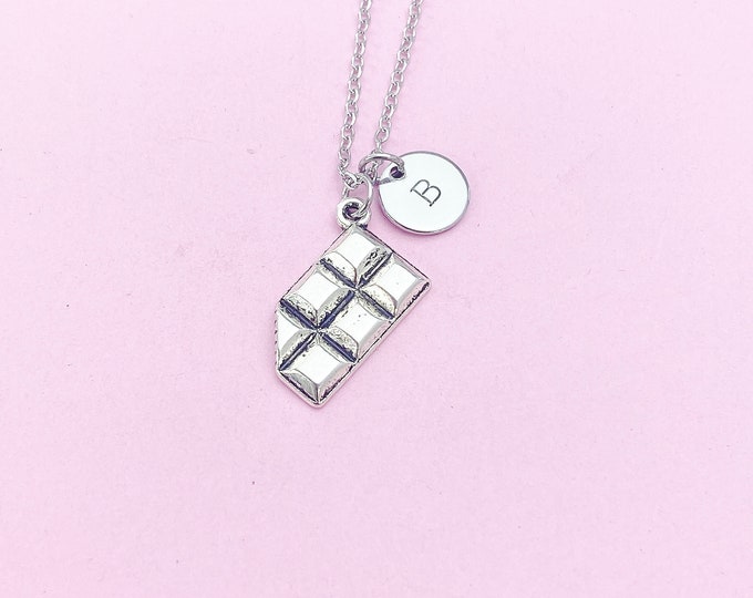 Silver Chocolate Charm Necklace, N775