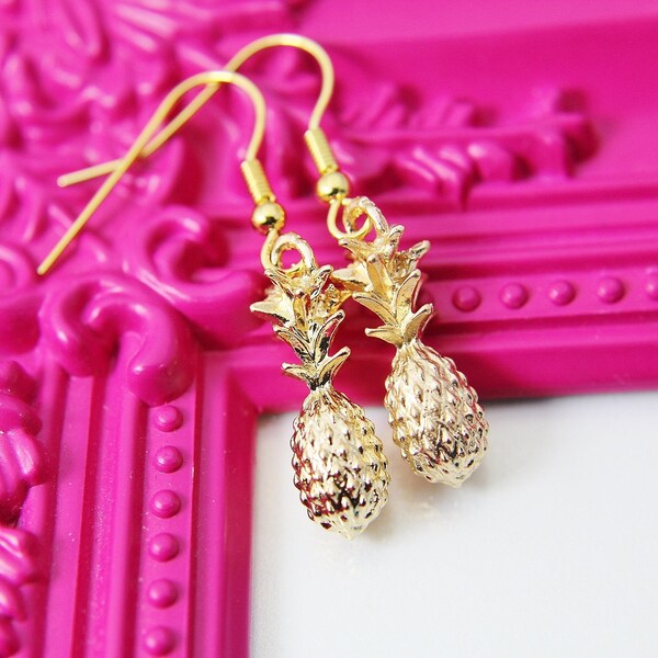 Pineapple Earrings Etsy 