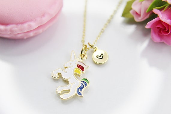 Unicorn necklace personalized deals