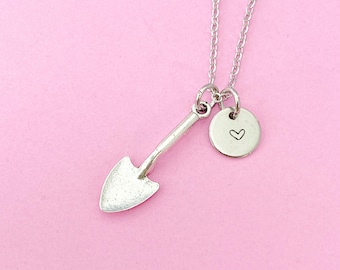 Silver Shovel Charm Necklace, N221