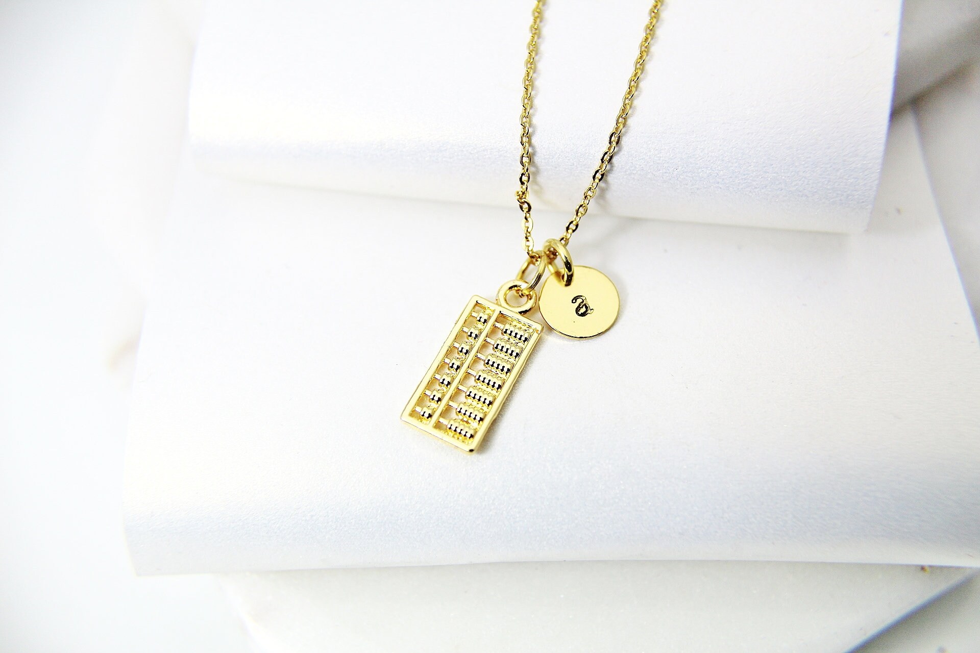Abacus Necklace Gold Abacus Necklace CFO Gift Dainty - Etsy Denmark