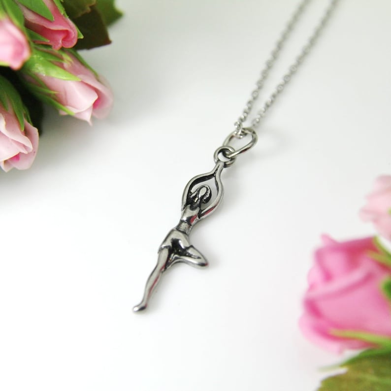Personalized Gift Christmas Gift N525 Stainless Steel Yoga Charm Necklace Yoga Jewelry Yoga Yogi Gift Yoga Charm