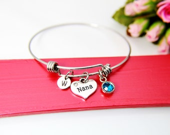 Nana Bracelet, Nana Gift, Nana Jewelry, Mother's Day Gift for Grandma, Gammy Gift, Grandma Gifts, Personalized Gift, N1720