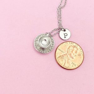 Cup and Saucer Teacup Necklace in Silver, Tea Party Gift, N811 image 9