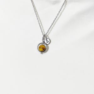 Gold or Silver Tiger Eye Necklace, Natural Gemstone Jewelry, N4691A image 13