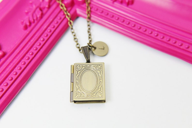 Miniature Book Locket Necklace Miniature Book Necklace Book image 0