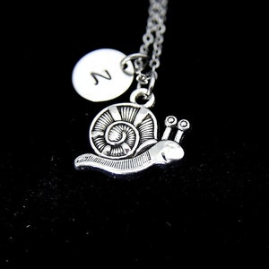 Silver Snail Charm Necklace, Snail Charm, Animal Charm, Insect Charm, Sea Snail Charm, Natural Gift, Personalized Gift Best Friend Gift N238