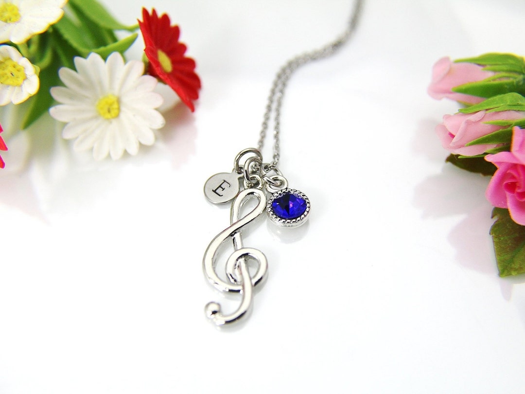 Collar de música collar de encanto de nota musical de plata Etsy España