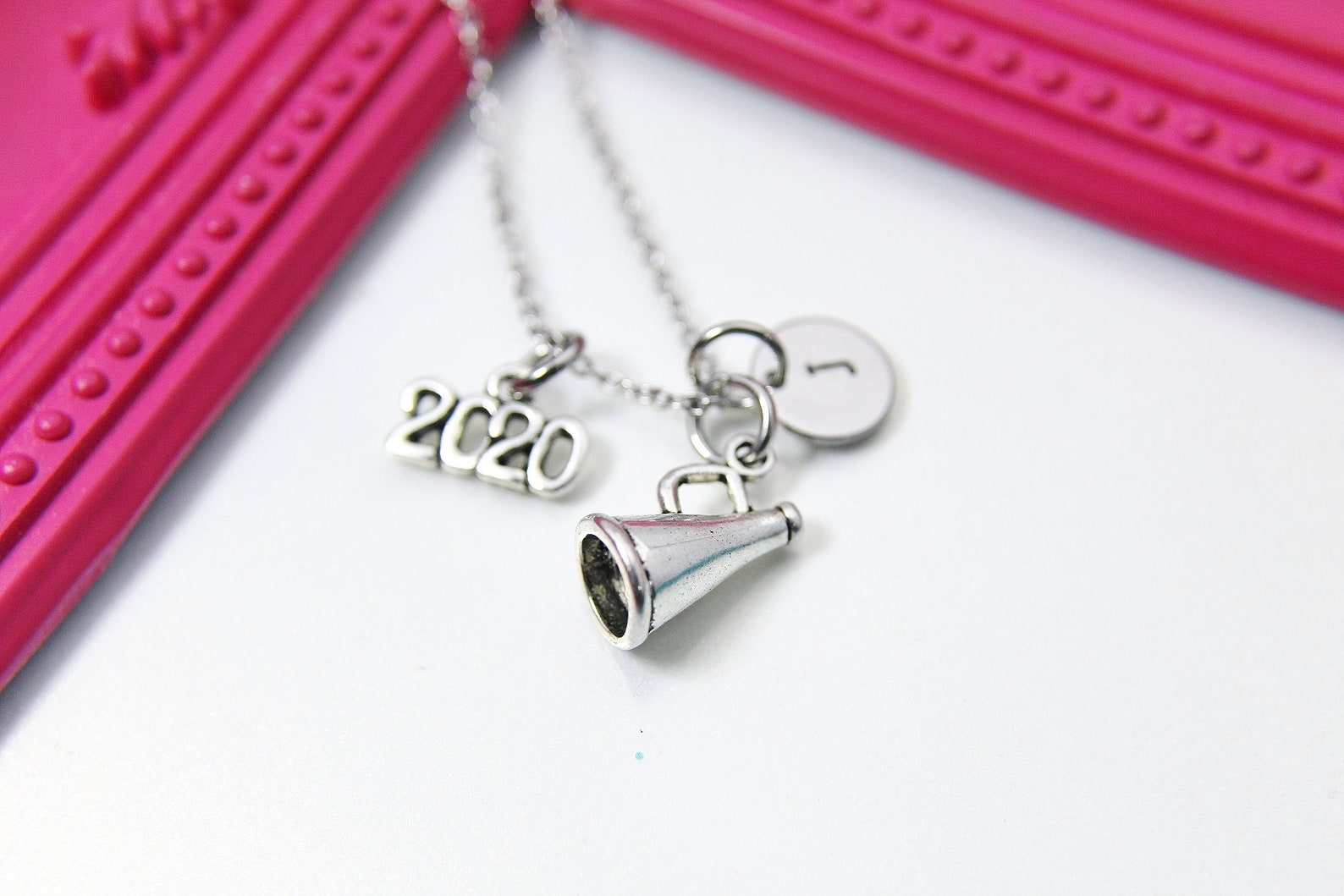 Cheerleader Necklace Megaphone Necklace Cheerleader Etsy