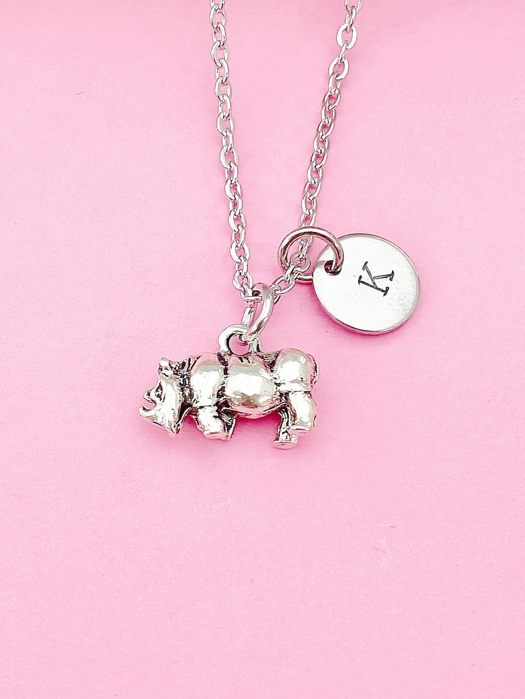 Jewellery Save The Rhino Necklace Sterling Silver Rhino Necklace